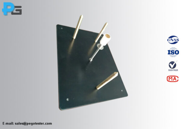 Test Fixture with 3 Pointed Metallic Supports for Heating Test of Iron