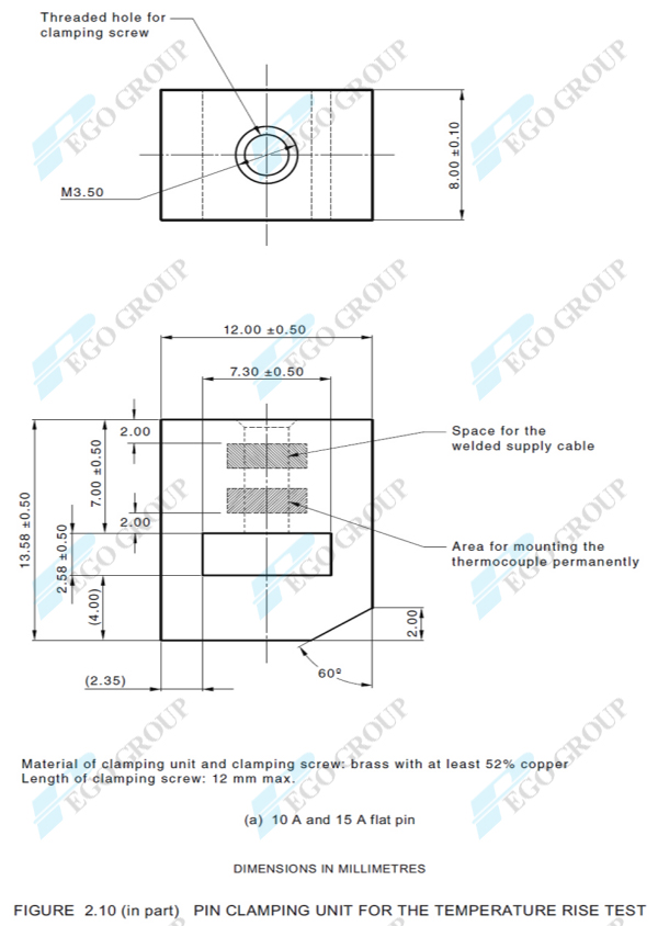 pin-clamping unit-for-temperature-rising-test-of-10A-15A-flat-pin-plugs